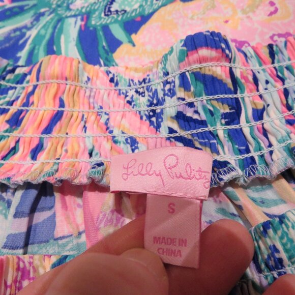 LILLY PULITZER Tobyn Tunic Off Shoulder Dress in Gypset Paradise Preppy Size S - Picture 15 of 15